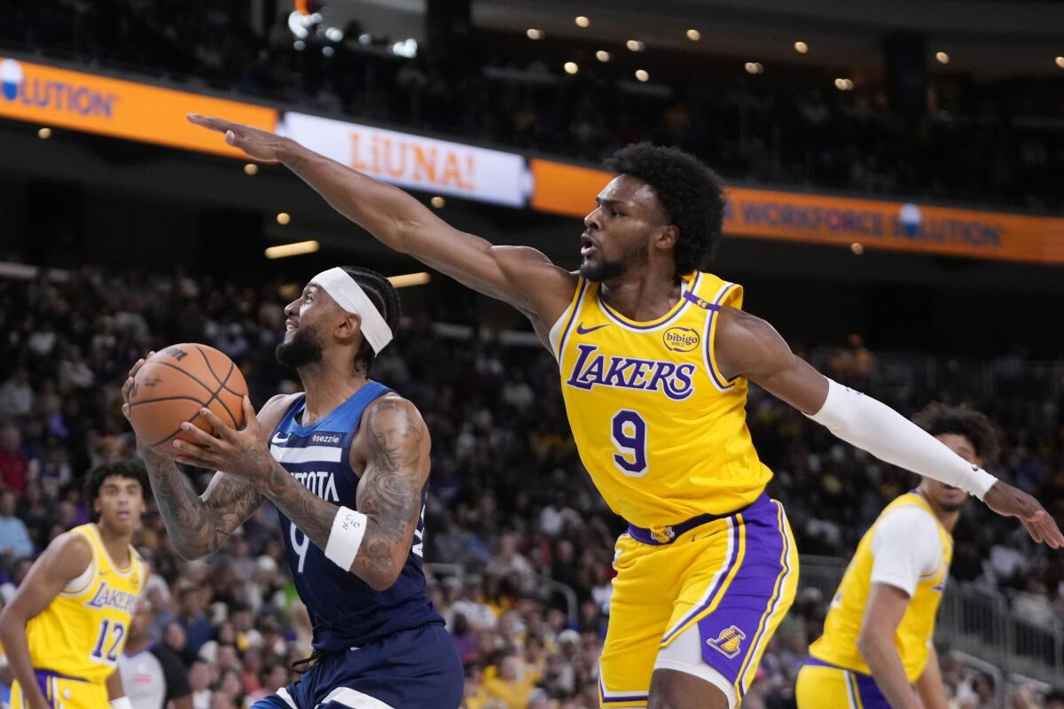 bronny lakers minnesota NBA preseason